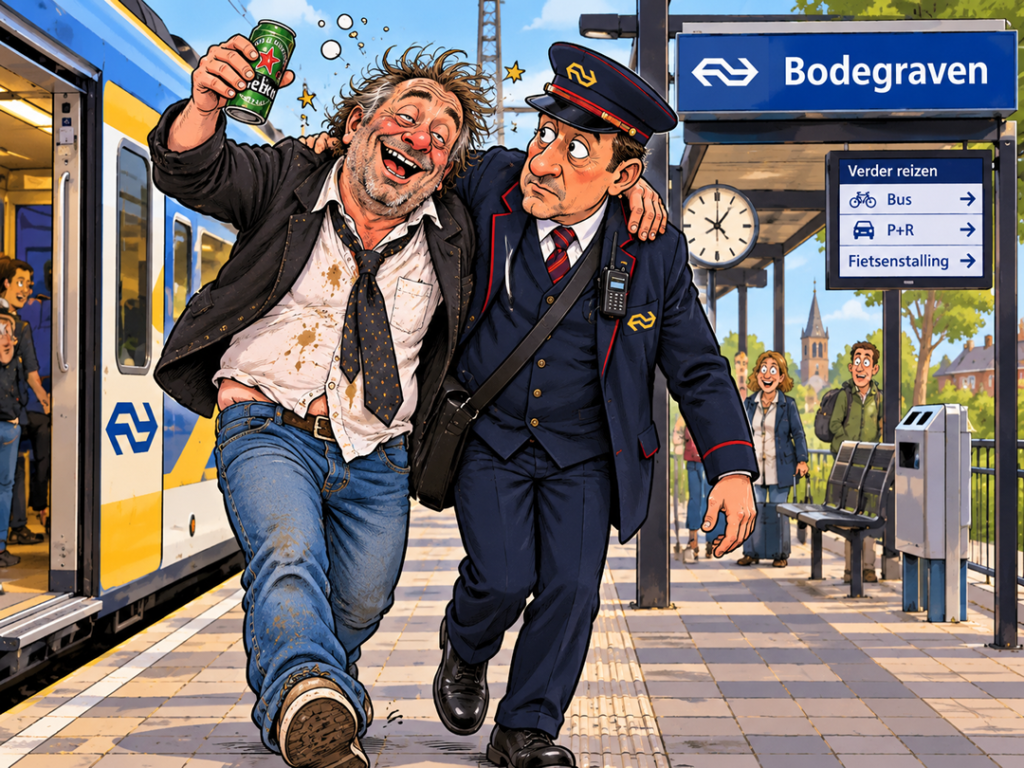 Naar huis met de trein